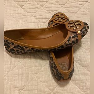 Tory Burch Cheetah Print ballet flats. Size 10.